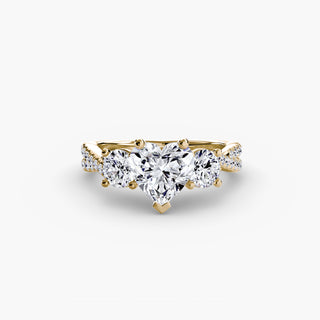 Three-Stone with Pavé Band 2