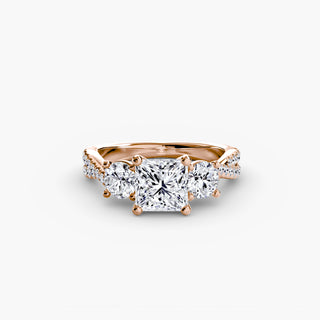 Three-Stone with Pavé Band 2