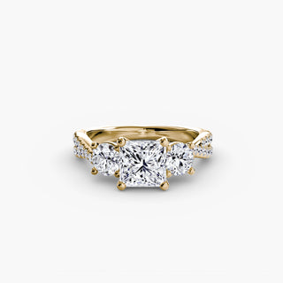 Three-Stone with Pavé Band 2