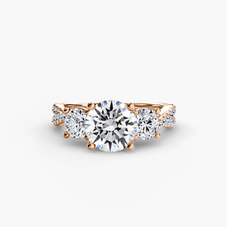 Three-Stone with Pavé Band 2
