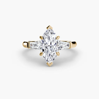 Three-Stone Ring (Baguette Side Stones)
