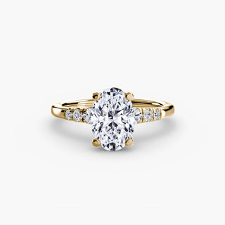 Solitaire with Shoulder Accents