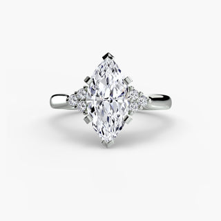 Solitaire with Cluster Shoulders 2