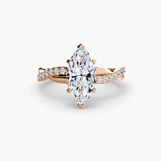 The Emerald Twist Pavé Ring