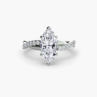 The Emerald Twist Pavé Ring
