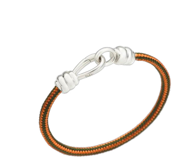BRACCIALE DODO NODO CORDA COTONE E CHIUSURA ARGENTO DBC2001-KNOT0-CVOA