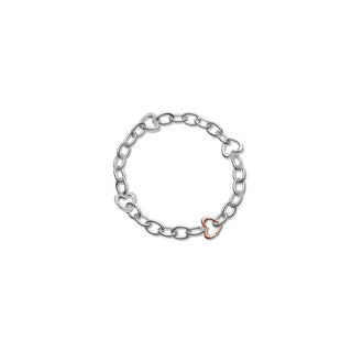 BRACCIALE LOCK YOUR LOVE ARGENTO E ORO ROSA LBBR161