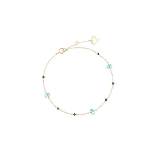 BRACCIALE MAMAN SOPHIE 18KT APATITE E DIAMANTI NERI brptadnap